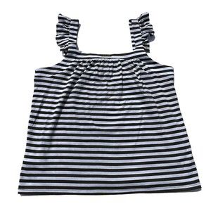 MICHAEL KORS KNIT TANK TOP BLOUSE SHIRT STRIPED GREEN SIZE M SOFT COTTON / MODAL